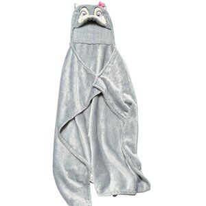 Great Wolf Lodge Hooded Grey Velvet Blanket